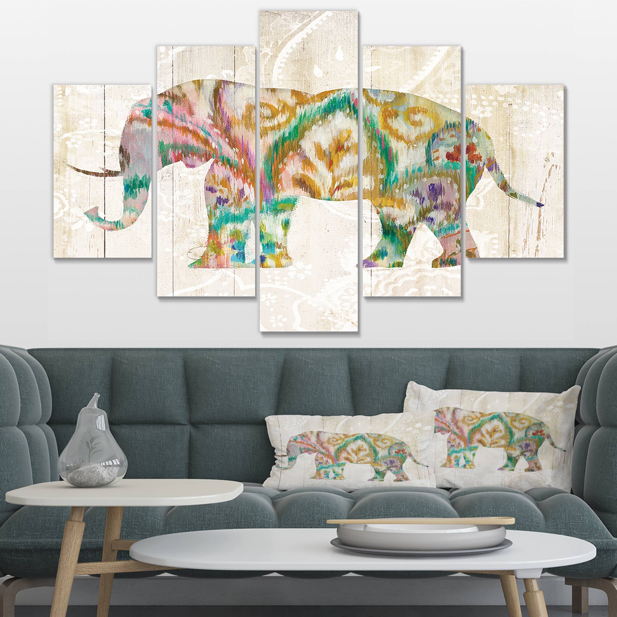 Designart - Boho Paisley Elephant II vII